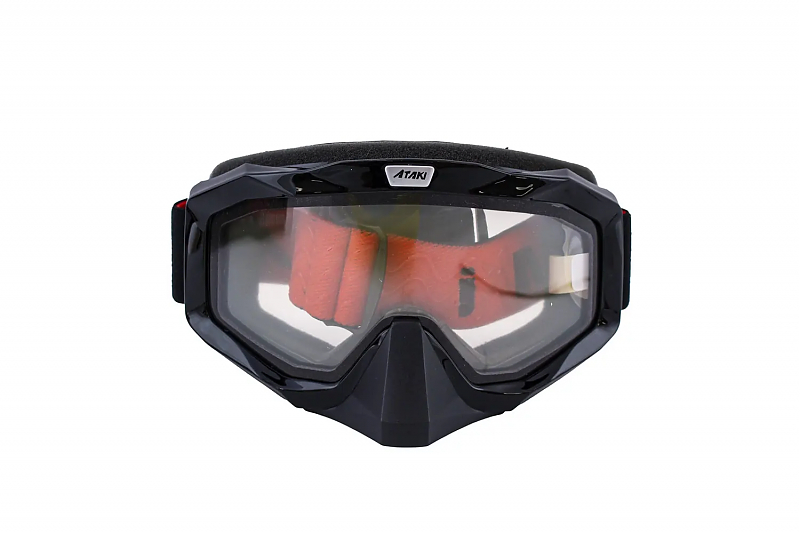 Очки мотокросс/снегоход (двойное стекло) ATAKI HB-811 цвет черный матовый - alexmotorsspb.ru