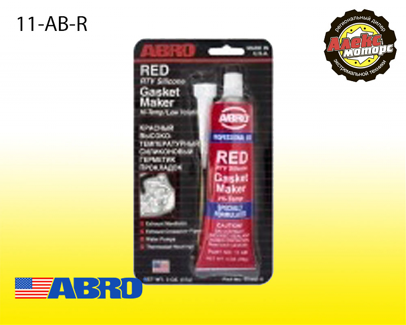 ABRO Герметик прокладка высокот. красный 85г  11-AB-R - alexmotorsspb.ru