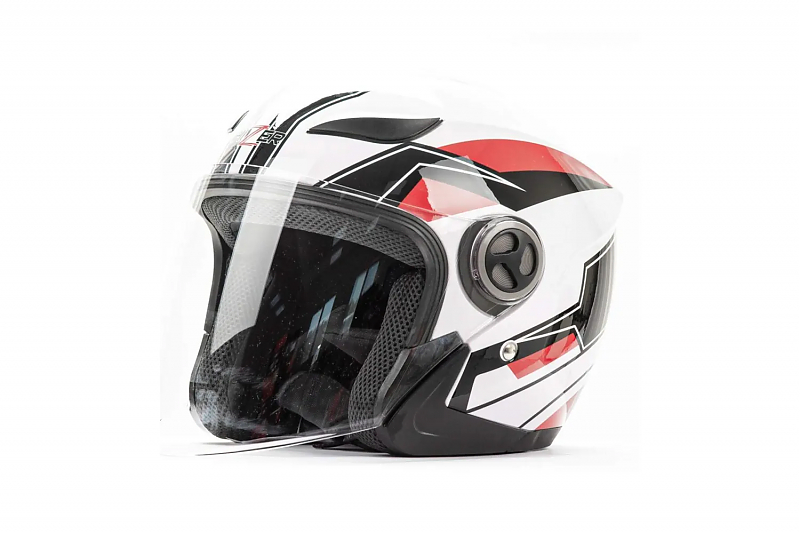 Шлем мото открытый HIZER 219 #1 (S) white - alexmotorsspb.ru