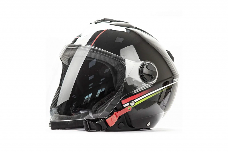 Шлем мото открытый HIZER 217 #2 (S) black - alexmotorsspb.ru