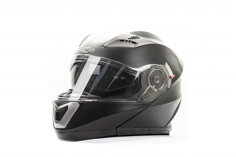 Шлем мото модуляр HIZER 625 #1 (M) matt black (2 визора) - alexmotorsspb.ru
