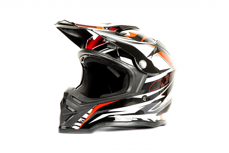 Шлем мото кроссовый HIZER B6197 #3 (S) black/red/white - alexmotorsspb.ru
