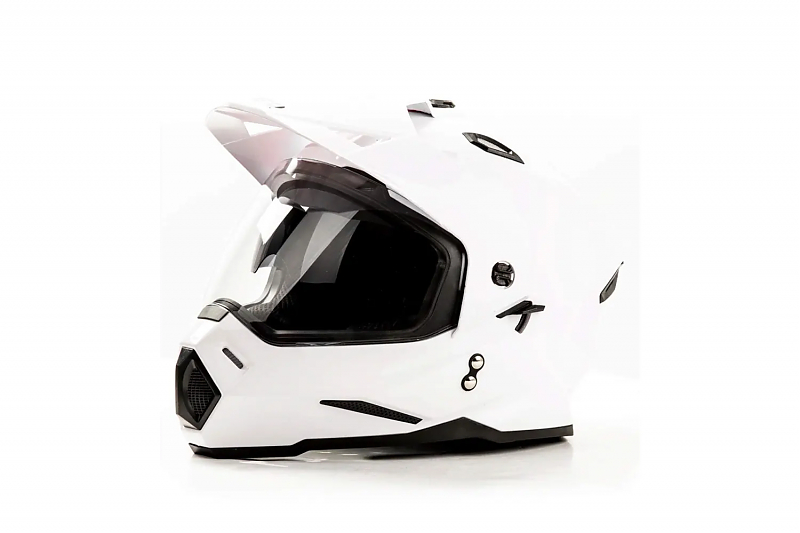 Шлем мото мотард HIZER J6802 #2 (S) white (2 визора) - alexmotorsspb.ru