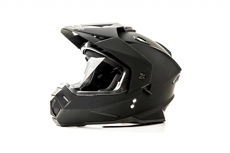 Шлем мото мотард HIZER J6802 #3 (S) matt black (2 визора) - alexmotorsspb.ru