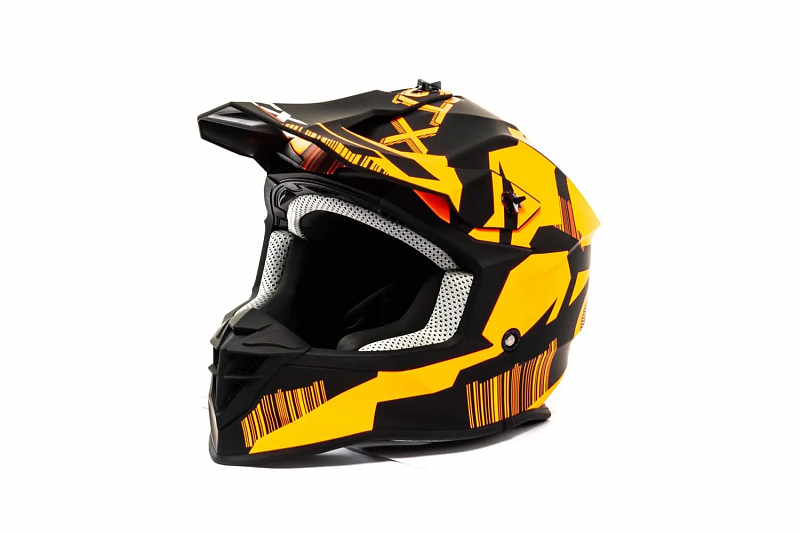 Шлем мото кроссовый GTX 633 #5 (L) BLACK/FLUO ORANGE - alexmotorsspb.ru