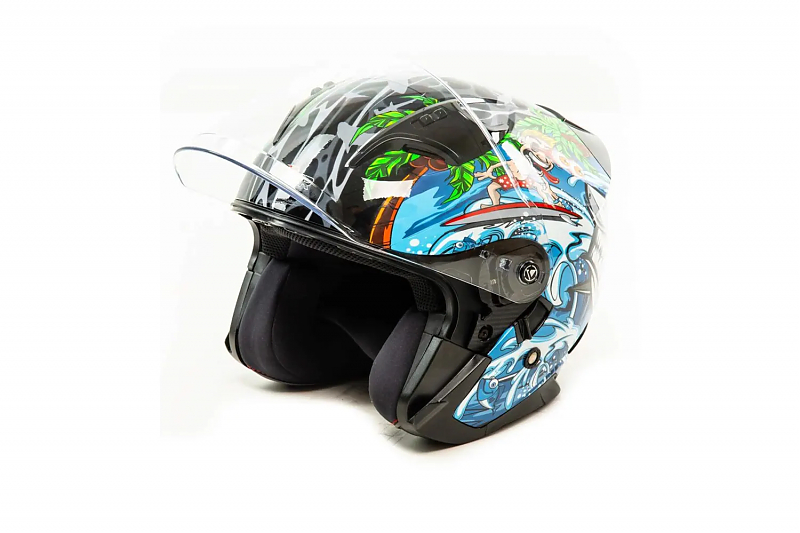 Шлем мото открытый HIZER 237 #1 (L) - alexmotorsspb.ru