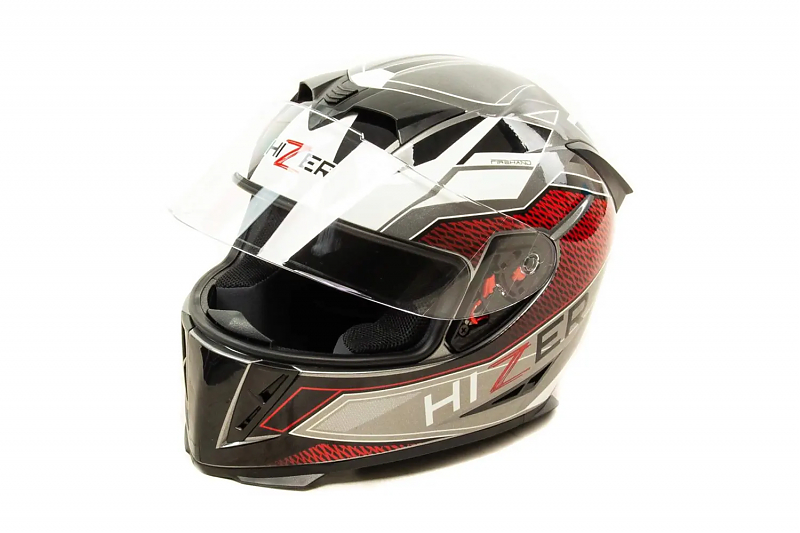 Шлем мото интеграл HIZER J5311 #3 (XL)  gray/white - alexmotorsspb.ru