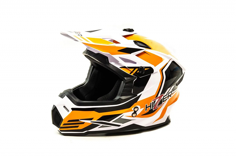 Шлем мото кроссовый HIZER J6801 #7 (L) neon yellow - alexmotorsspb.ru