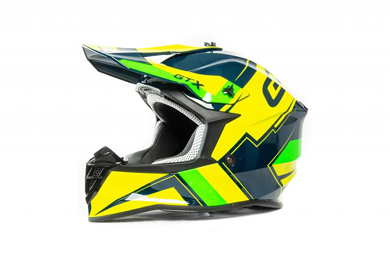 Шлем мото кроссовый GTX 633 #12 (L)  GREEN - alexmotorsspb.ru