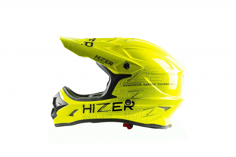 Шлем мото кроссовый HIZER J6805 #1 (S) lemon/green - alexmotorsspb.ru