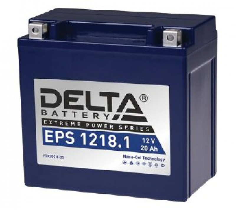 Delta EPS 1218.1 (YTX20СH-BS) 12 В / 20 Ач / прямая / 151 х 87 x 161 - alexmotorsspb.ru