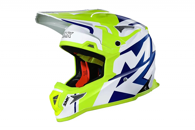 Шлем SMK ALLTERRA X-POWER, цвет салатовый/белый/синий M - alexmotorsspb.ru