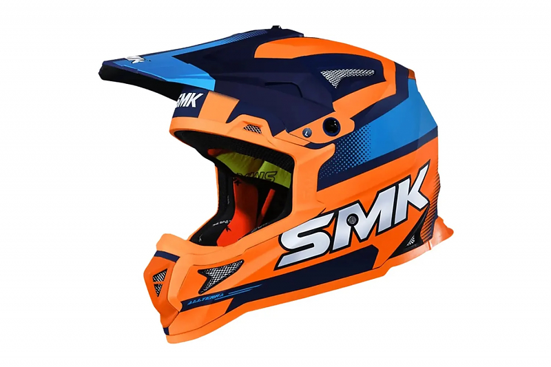 Шлем SMK ALLTERRA X-THROTTLE, цвет оранжевый/синий S - alexmotorsspb.ru