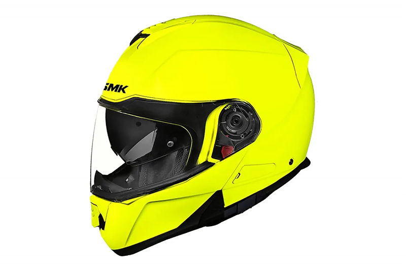 Шлем SMK GLIDE с Bluetooth гарнитурой, цвет жёлтый неон M - alexmotorsspb.ru