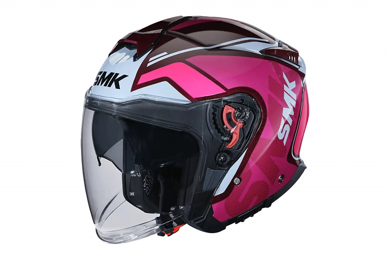 Шлем SMK GTJ TOURER, цвет розовый/серый XS - alexmotorsspb.ru