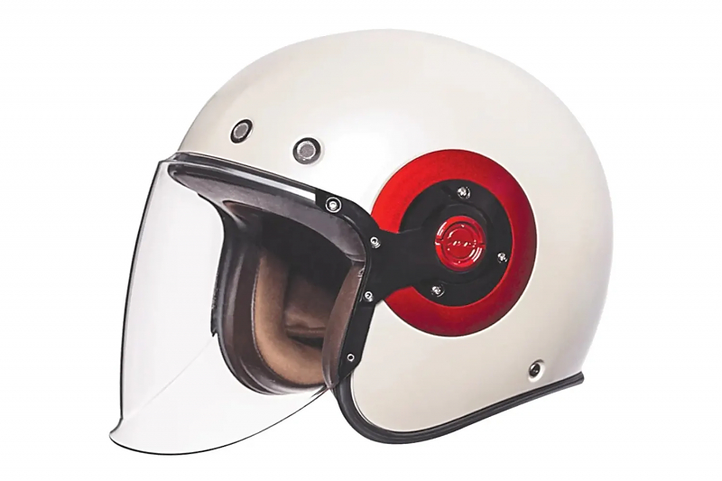 Шлем SMK RETRO JET, цвет белый XS - alexmotorsspb.ru
