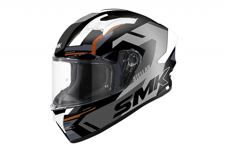 Шлем SMK STELLAR K-POWER, цвет чёрный/серый 2XL - alexmotorsspb.ru