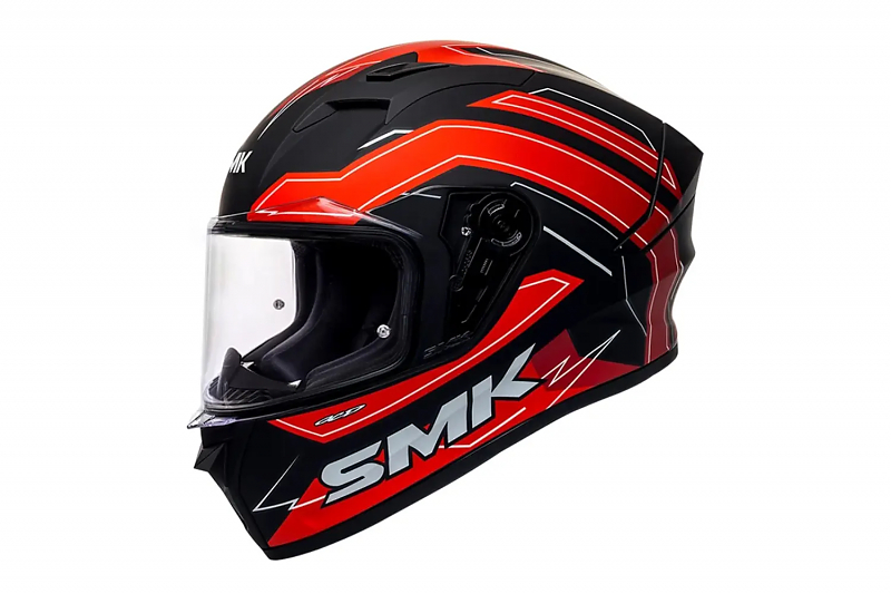 Шлем SMK STELLAR BOLT, цвет чёрный/красный, матовый 2XL - alexmotorsspb.ru