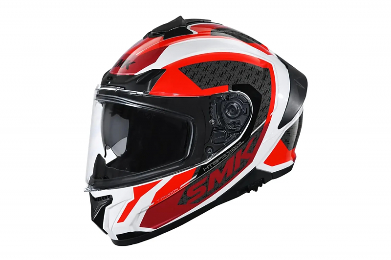 Шлем SMK TYPHOON RD1, цвет чёрный/красный/белый L - alexmotorsspb.ru