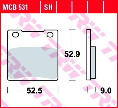 MCB531  Колодки тормозные задние Suzuki GSX-R (69100-21820-000, 6910021820000, 69100-21820, 6910021820, 69100 21820)