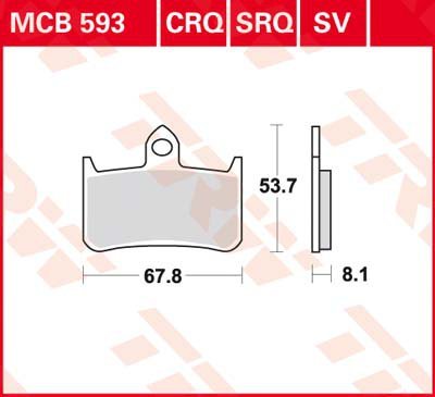 MCB593SV Колодки тормозные передние Honda CB R -99  (1)