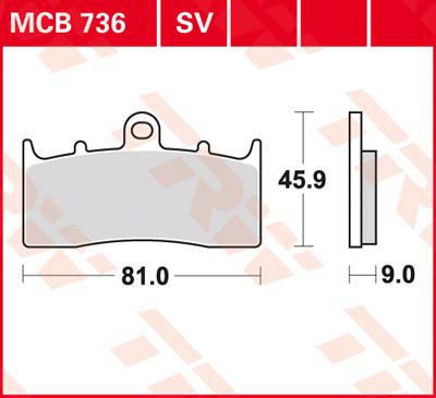 MCB736SV Колодки тормозные передние BMW 1200 R (34 11 8 548 028, 34118548028) (2)