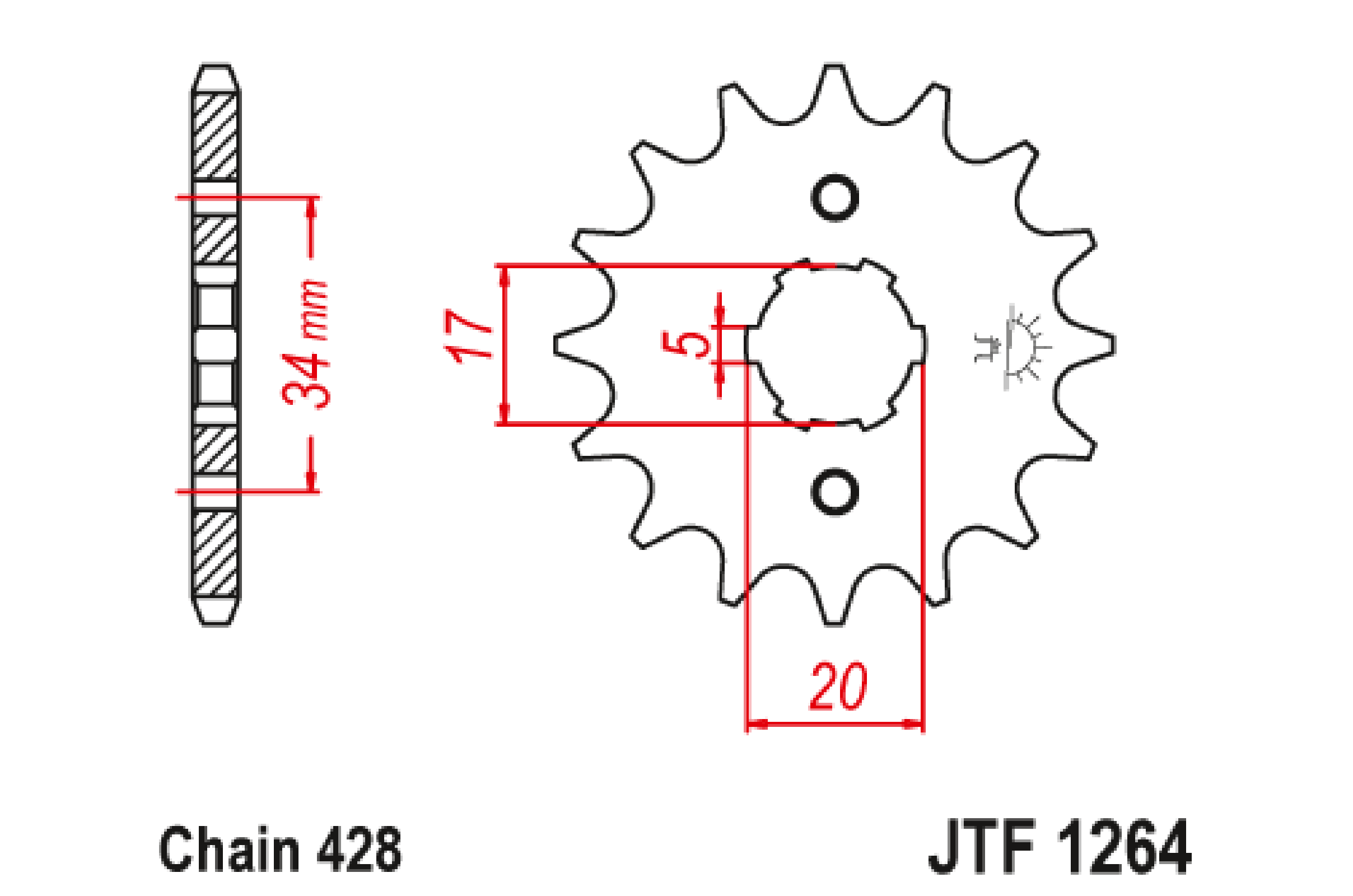 Звезда JT ведущая jtf428 16. Звезда ведущая 520-12. Звезда ведущая jtf252 16 JT.