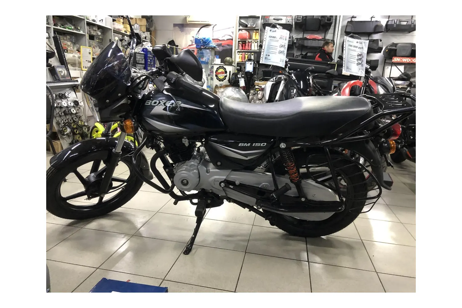 Мотоцикл Bajaj Boxer BM 150 черно-серый 11