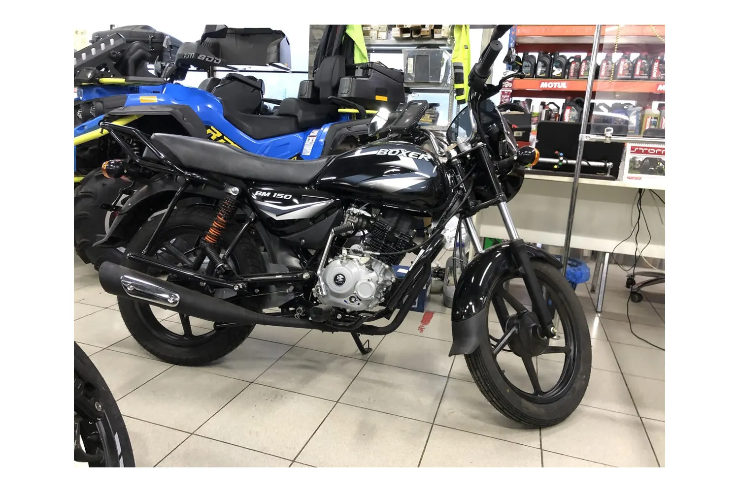 Мотоцикл Bajaj Boxer BM 150 черно-серый 15