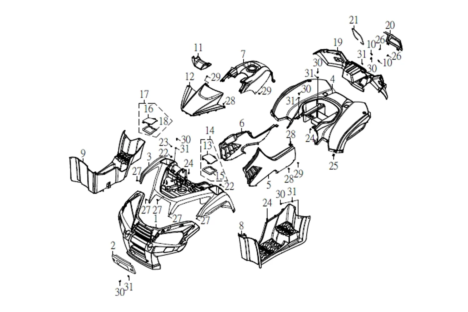 Запчасти и расходники для квадроцикла (ATV/UTV) Baltmotors Jumbo 700 2013 года