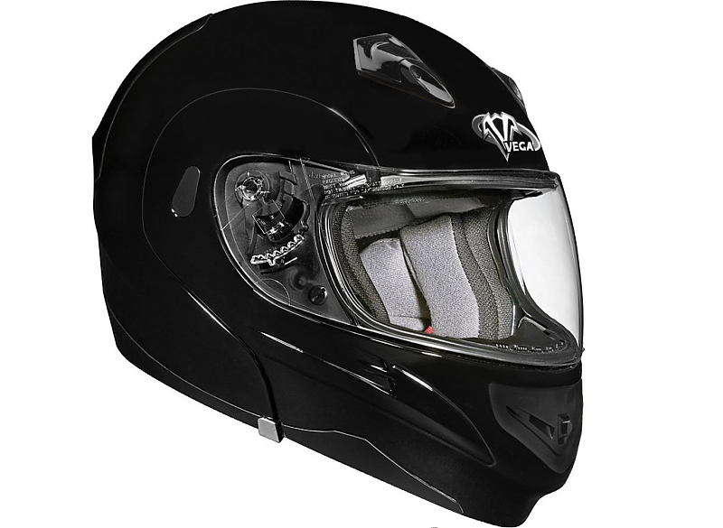 Шлем (модуляр)  SUMMIT II   Solid  черный глянцевый (с маской, двойное стекло с подогревом) - alexmotorsspb.ru