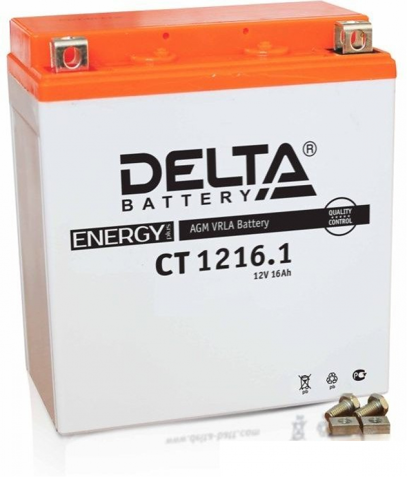 Delta CT 1216.1 (YTX16-BS, YB16B-A) 12В/16А/Ч/прямая/151х88х164 мм. - alexmotorsspb.ru