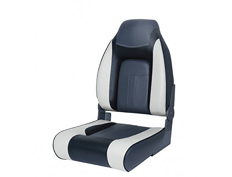 Сиденье мягкое складное Premium Designer High Back Seat, серо-чёрное - alexmotorsspb.ru