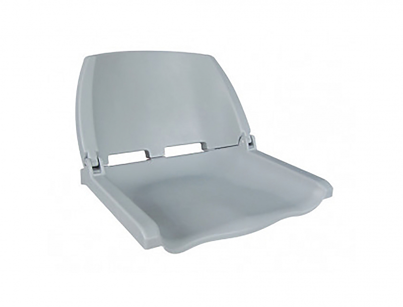 Сиденье пластмассовое складное Folding Plastic Boat Seat серое - alexmotorsspb.ru