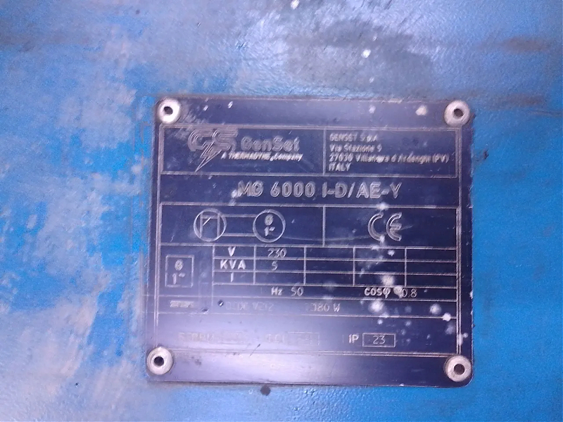 Дизельный генератор 5 квт GenSet MG 6000 - alexmotorsspb.ru