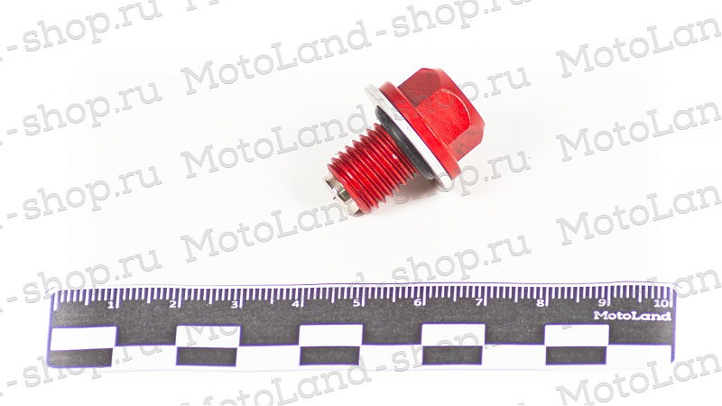 Пробка сливная масляная CNC с магнитом красная - alexmotorsspb.ru