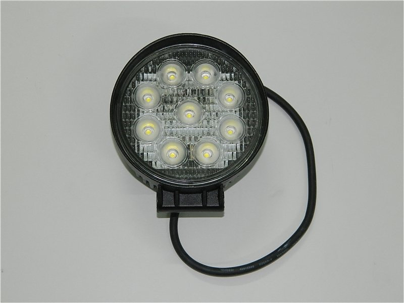 Доп. свет круглый LED, 27w(9*3w), широкий луч  JG-W090-F - alexmotorsspb.ru