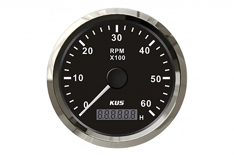 Тахометр 6000 об/мин со счетчиком моточасов (BS), SR:0.5-250 - alexmotorsspb.ru